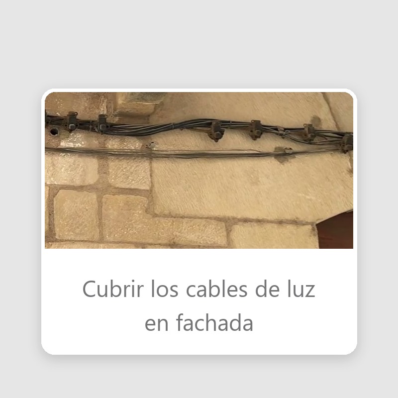 Cómo cubrir los cables de luz en una fachada con un cubrecables de piedra: portada del tutorial de Estecha