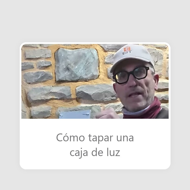Como tapar una caja de luz en una pared de piedra con piedra artificial