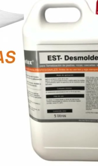 Envase de EST-Desmoldeante, desmoldeante líquido del sistema ESTonetex, garrafa de 5 litros
